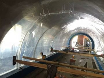 Projekt i akrilik i tunelit të plastikës të akuariumit të përshtatur
